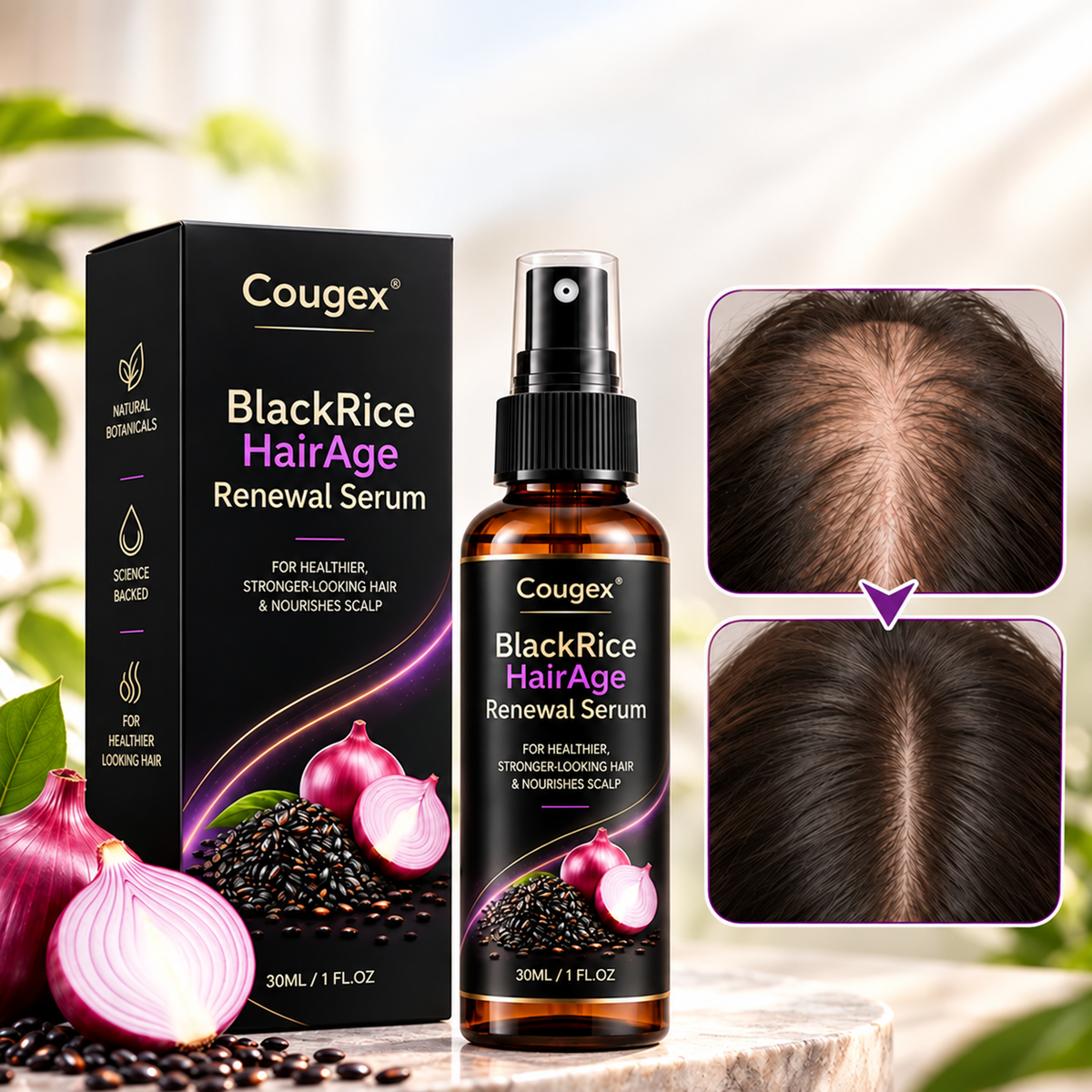 BlackRice HairAge Renewal Serum